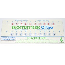 DENTISTREE Ortho Sapphire Brackets Roth Prescription with 3-5 Hooks Slot .022