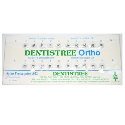 DENTISTREE Ortho Asian Prescription Bracket System with Cuspid Hooks Slot .022