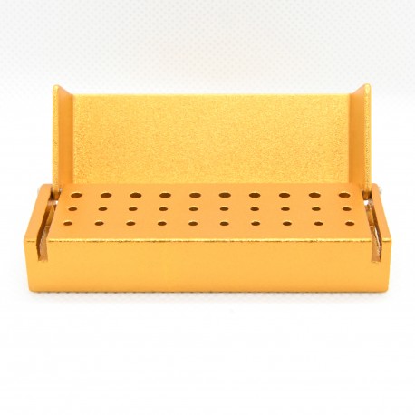 The DENTISTREE Autoclavable Bur Block - GOLD