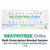 DENTISTREE Ortho Roth Prescription Bracket System Slot .022 with 3-5 Hooks and Vertical Slot