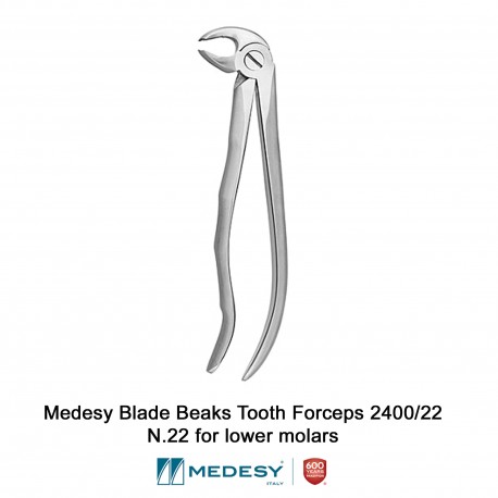Medesy Blade Beak Tooth Extraction Forceps 2400/22 N.22 for lower molars