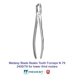Blade Beak Tooth Extraction Forceps N.79 2400/79 for lower third molars