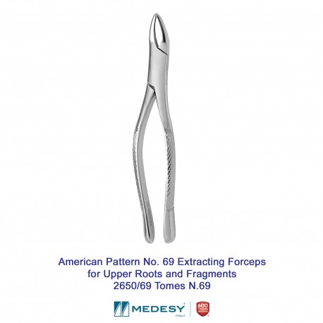 American Pattern No. 69 Extracting Forceps for Upper Roots and Fragments 2650/69 N. 69